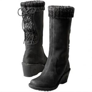 UGG black Skylair knee high wedge sweater boots